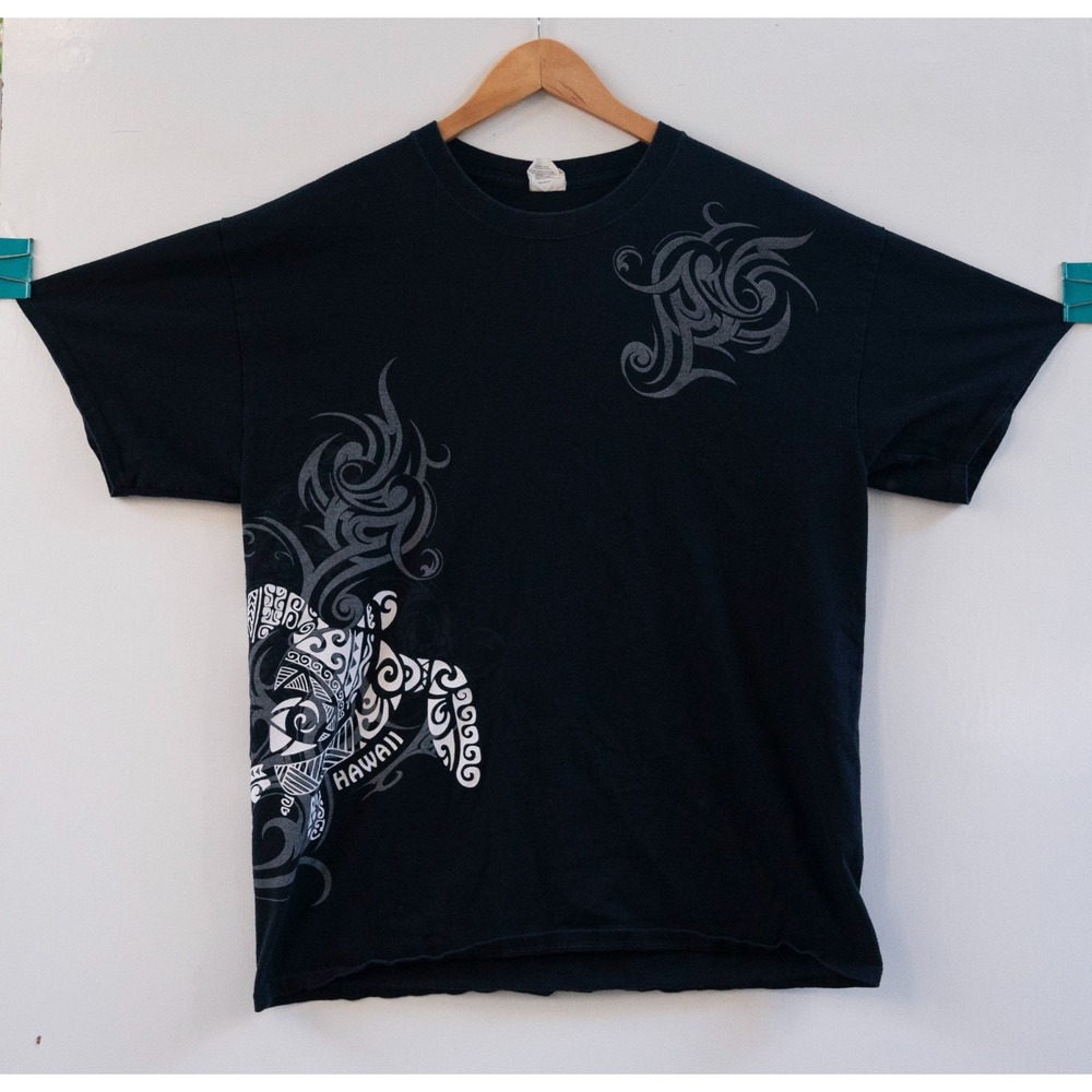 Vintage Anvil‎ Hawaii Sea Turtle Black T-Shirt Size L